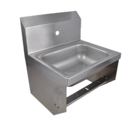 BK Resources Wall-Mounted 304 Stainless Steel Hand Sink with 14