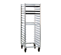 New Age Mobile 3/4-Height End-Loading Aluminum Bun Pan Rack, 17 Pan Capacity