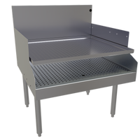 Glastender Free-Standing Recessed Stainless Steel Drainboard, 30