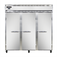 Continental Refrigerator 3FNSA Three-Section Standard Depth Reach-In Freezer with Stainless Steel Exterior