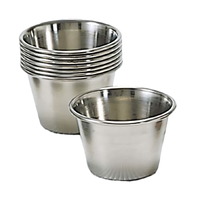 Admiral Craft Stainless Steel 2-1/2 oz Tapered Nesting Sauce Cup, 12-Pack