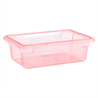 StorPlus™ Color-Coded Red Polycarbonate Food Storage Box, 3.5 Gallon, 12 x 18 x 6 Inch