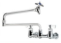 Krowne Royal Series Wall-Mount Pot Filler Faucet with 24-Inch Jointed Spout, 8-Inch Centers