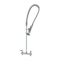 T&S Brass EasyInstall 8-Inch Center Deck-Mount Workboard Pre-Rinse Faucet with 44-Inch Hose and 1.15 GPM Spray Valve