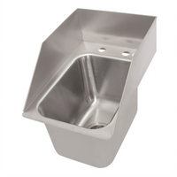 BK Resources Deep Drawn 1-Compartment Drop-In Sink with 3-Sided Riser, 10