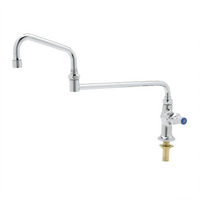 T&S Brass Single Temperature Single Pantry Deck-Mount Faucet with 18-Inch Double-Joint Swivel Nozzle