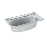 Vollrath Super Pan Super Shapes 1/3 Size Oval Solid Hotel Pan, 2.2 Qt, 22-Gauge Stainless Steel