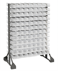 Quantum Double-Sided Rail Rack with 12 Rails and 192 Clear Bins