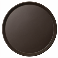 Cambro Camtread 16-Inch Low Profile Round Non-Skid Serving Tray, Tavern Tan