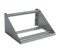 Wall-Mounted Slanted Tubular Dishrack Sorting Shelf, 82 x 18 x 12-1/4 Inches