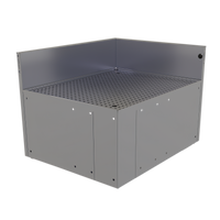 Glastender Stainless Steel Inside Rectangle Corner Drainboard, 24