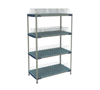 MetroMax i All-Polymer 4-Tier Stationary Drying Rack Unit with Tray and Pan Racks, 48W x 24D