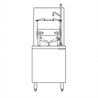 Crown GMT-10 10 Gallon Gas Tilting Steam Kettle with 24-Inch Cabinet Base and Faucet