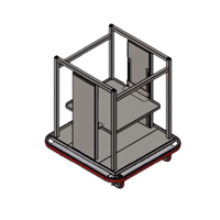 Open Mobile Single-Stack Glass Rack Dispenser Cart for 20 x 20 Racks
