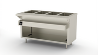 Thurmaduke EW-4-DLSS Deluxe Ganged Four Well Electric Waterless Food Warmer