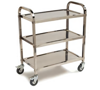 Carlisle 400 lb. Capacity 3-Shelf Knock-Down Stainless Steel Utility Cart