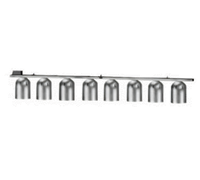 Nemco 8-Bulb Single-Row Chain-Hung Infrared Heat Lamp, 120V, 2,000W