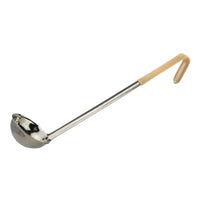 Winco Prime 3 oz One-Piece Stainless Steel Color-Coded Handle Ladle, Tan