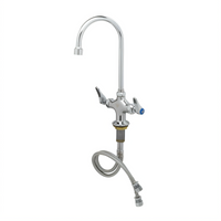 T&S Brass B-0300-VR4-WS Double Pantry Mixing Faucet, Single-Hole Deck Mount, 5-3/4