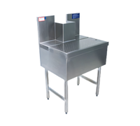 Micro Matic 24-Inch x 24-Inch Underbar Beer Drainer with 304 Stainless Steel Construction and Adjustable Bullet Feet