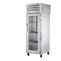 True SPEC SERIES Pass-Thru Reach-In Refrigerator, 1-Section, Glass Front / Solid Rear, Top-Mounted Self-Contained