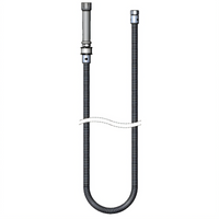 T&S Brass 68 15/16-Inch Flexible Stainless Steel Replacement Hose with Gray Handle and Pre-Rinse Swivel