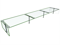 Hatco Flav-R-Shield ES53-96 3-Bay Stationary Double-Sided Self-Service Sneeze Guard