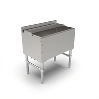 John Boos Slim-Line 30-Inch Underbar Ice Bin/Cocktail Unit with 7-Circuit Cold Plate
