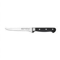 Acero Forged German Steel 6-Inch Stiff Boning Knife with Black POM Handle