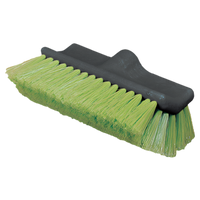 Flo-Pac Flo-Thru Vehicle Wash Brush, 10 x 4 Inch, Nylex Bristles, Plastic Block, Green