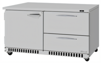 Turbo Air PRO Series Front-Breathing Two-Section Undercounter Refrigerator with 1 Solid Door and 2 Drawers