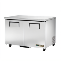 True TUC-48-HC 48-Inch 2-Section Undercounter Refrigerator with Solid Doors