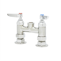 T&S Brass B-0325-LNCC Double Pantry Deck-Mount Mixing Faucet, 4-Inch Centers, Less Nozzle