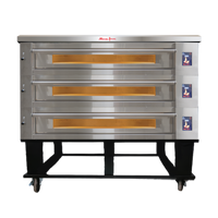 Marra Forni Three-Deck Electric Stackable Deck Oven with 73 x 36 Inch MarraStone Hearth