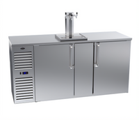 Krowne DB72 Two-Section Self-Contained Direct Draw Draft Beer Cooler, 72-Inch Wide