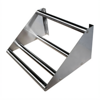 60-Inch Stainless Steel Tubular Rack Wall-Mounted Shelf