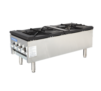 Turbo Air Radiance 18-Inch Heavy Duty Gas Stock Pot Range with Storage Base, 158,000 BTU
