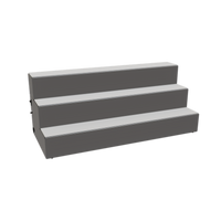 Glastender 3-Tier Lighted Liquor Display, 30-Inch Wide, LED, Black Vinyl-Clad Steel