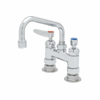 T&S Brass B-2283-CR Double Pantry Deck-Mount Mixing Faucet with 6-Inch Swing Nozzle, 4-Inch Centers