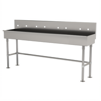Advance Tabco ADA-Compliant Multiwash Freestanding Hand Wash Sink with 4 Faucet Hole Sets