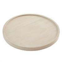 American Metalcraft 13-Inch Sun-Bleached Wood Plate, Hampton Collection