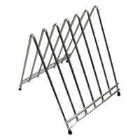 Winco 6-Slot Chrome-Plated Cutting Board Rack for Boards Up to 1 Inch Thick