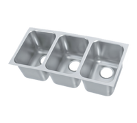 Vollrath 10103-1 3-Compartment Weld-In / Undermount Sink, 20-Gauge Stainless Steel