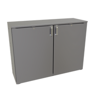 Glastender CS1RB48 Shallow Depth Remote Back Bar Cooler, 48-Inch, 2-Section, Solid Swing Doors