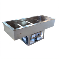 BK Resources Dual Temperature Drop-In Hot/Cold Food Well, 4-Pan, 12 x 20 Pan Capacity