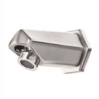 Brushed Nickel Wall-Mount Single-Hole Touchless Electronic Faucet with Infrared Sensor and Mixing Valve