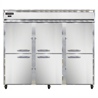 Continental Refrigerator 3FENSSHD Three-Section Extra-Wide Reach-in Freezer with Half Solid Doors