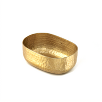American Metalcraft Hammered Aluminum Oval Entrée Basket, 25 oz., Gold