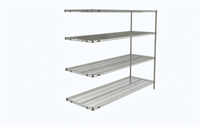 Metro Super Erecta Chrome Plated Add-On Wire Shelving Unit, 72W x 24D x 63H