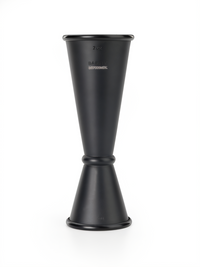 Barfly Black Out Japanese Style Double Jigger, 1 oz. & 2 oz., Matte Black-Plated Stainless Steel